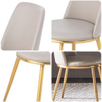 LIVARA DC1046 Faux Stainless Steel Fabric Dining Chair Leather Legs