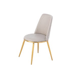 LIVARA DC1046 Faux Stainless Steel Fabric Dining Chair Leather Legs