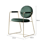LIVARA DC1049 Dining Chair Faux Leather Metal Fabric Frame