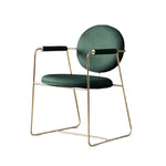 LIVARA DC1049 Dining Chair Faux Leather Metal Fabric Frame