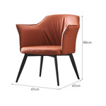 LIVARA DC1050 Carbon Fabric Chair Faux Steel Leather Dining Legs