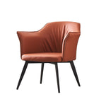 LIVARA DC1050 Carbon Fabric Chair Faux Steel Leather Dining Legs