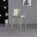LIVARA DC1054 Fabric Leather Steel Bar Stool Carbon Saddle Legs