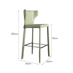 LIVARA DC1054 Fabric Leather Steel Bar Stool Carbon Saddle Legs