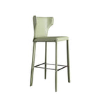 LIVARA DC1054 Fabric Leather Steel Bar Stool Carbon Saddle Legs