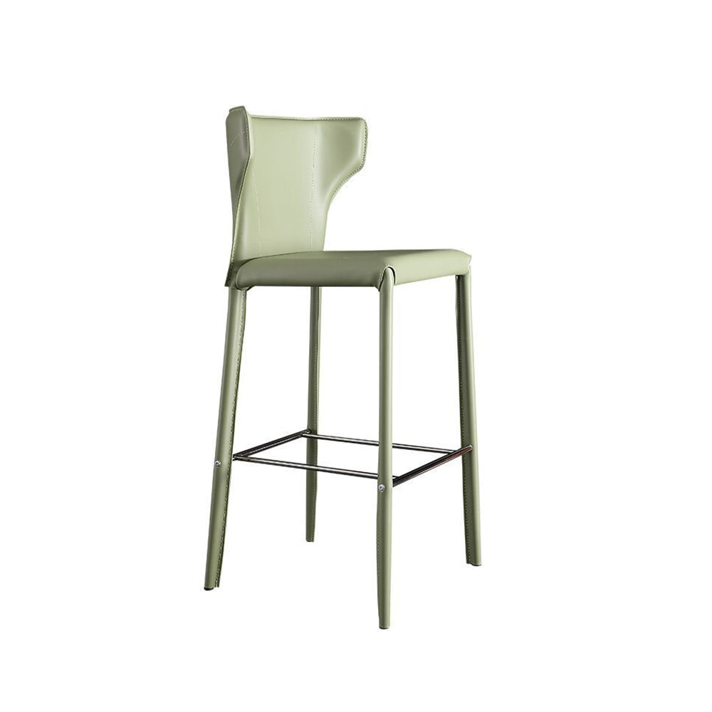 LIVARA DC1054 Fabric Leather Steel Bar Stool Carbon Saddle Legs