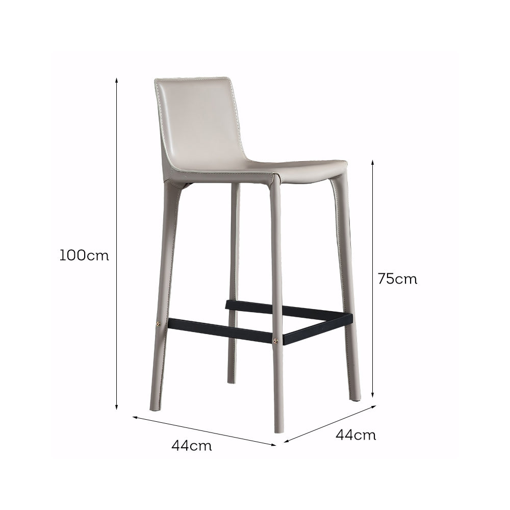 LIVARA DC1055 Leather Carbon Saddle Steel Stool Fabric Bar Legs