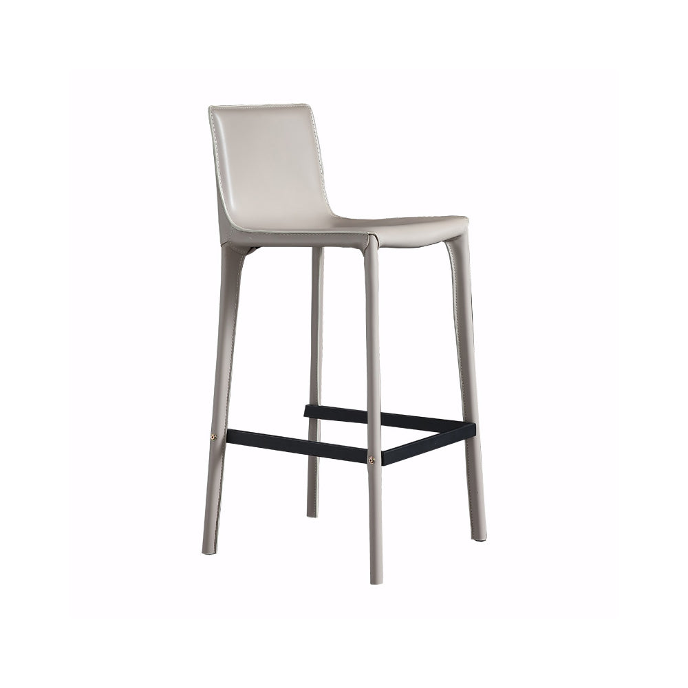 LIVARA DC1055 Leather Carbon Saddle Steel Stool Fabric Bar Legs