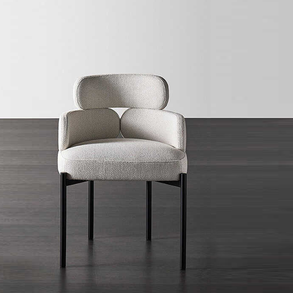 LIVARA DC1057 Carbon Simple Dining Steel and Chair Stylish Legs
