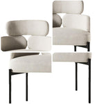 LIVARA DC1057 Carbon Simple Dining Steel and Chair Stylish Legs