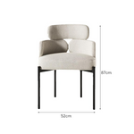 LIVARA DC1057 Carbon Simple Dining Steel and Chair Stylish Legs