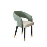 LIVARA DC1058 Chair Fabric Dining Wood Solid Leather Faux Frame