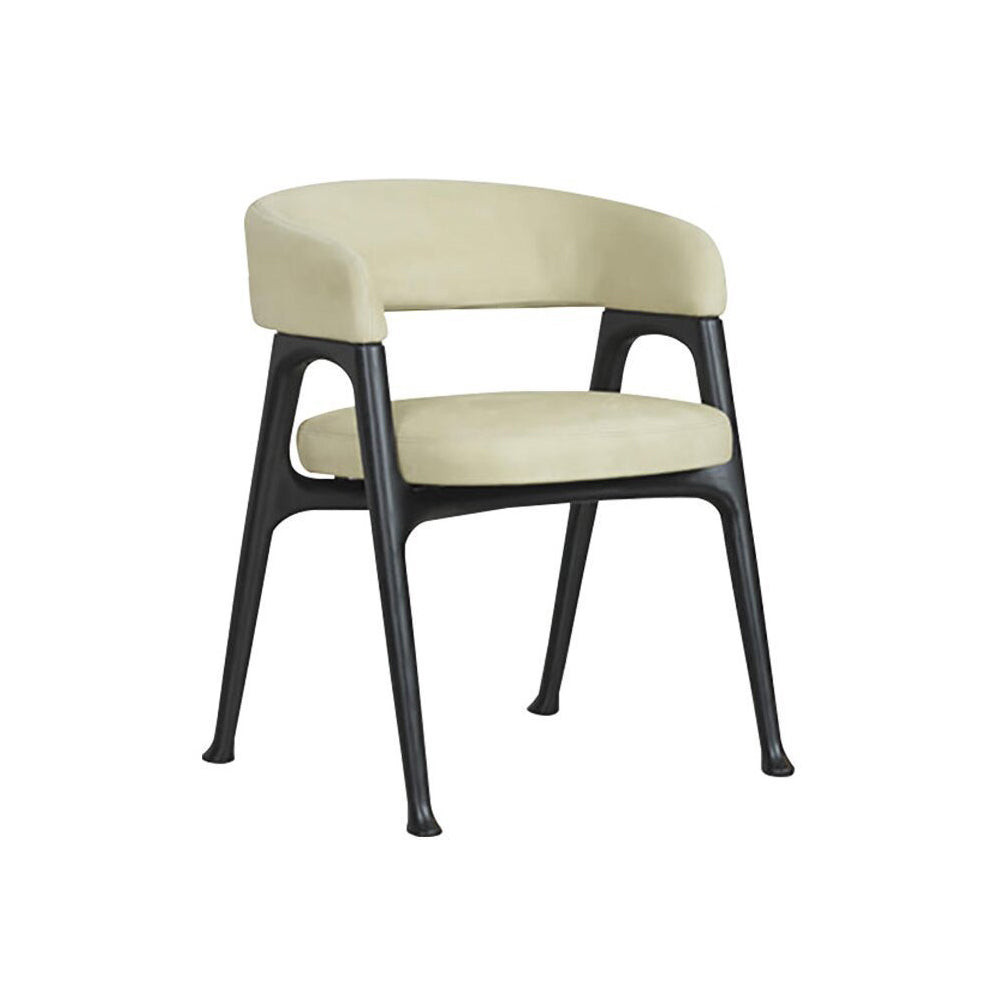 LIVARA DC1059 Faux Ash Dining Leather Chair Wood Fabric Frame