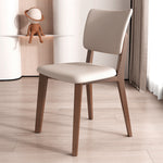 LIVARA DC1061 Dining Fabric Leather Faux Rubber Chair Wood Frame