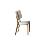 LIVARA DC1061 Dining Fabric Leather Faux Rubber Chair Wood Frame
