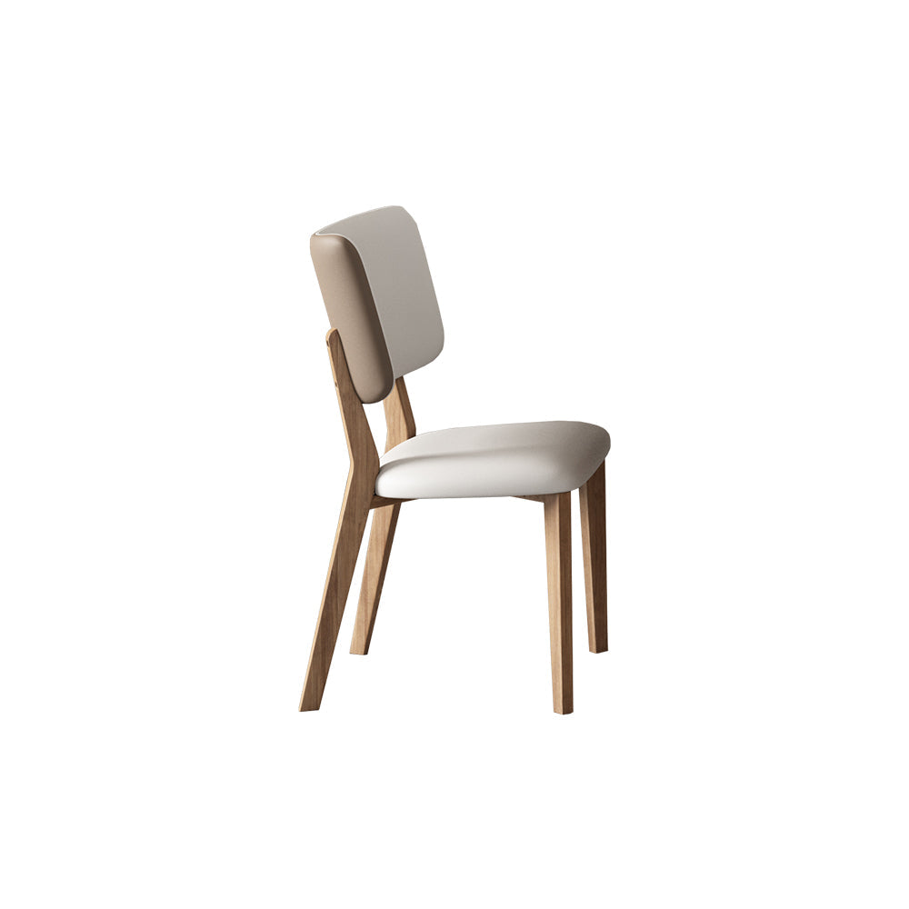 LIVARA DC1061 Dining Fabric Leather Faux Rubber Chair Wood Frame