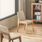 LIVARA DC1062 Dining Wood Minimalist Ash Style Chair Modern Frame