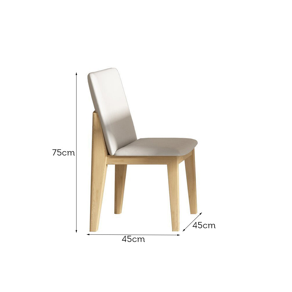 LIVARA DC1062 Dining Wood Minimalist Ash Style Chair Modern Frame