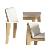 LIVARA DC1062 Dining Wood Minimalist Ash Style Chair Modern Frame