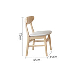 LIVARA DC1064 Modern Ash Dining Wood Style Chair Minimalist Frame