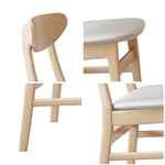 LIVARA DC1064 Modern Ash Dining Wood Style Chair Minimalist Frame