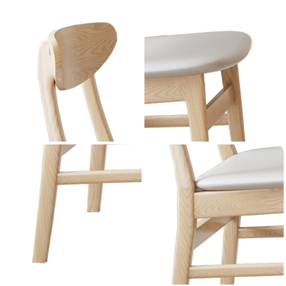 LIVARA DC1064 Modern Ash Dining Wood Style Chair Minimalist Frame