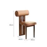 LIVARA DC1076 Dining Leather Fabric Solid Faux Chair Wood Frame