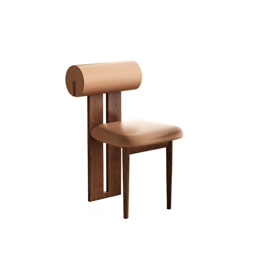 LIVARA DC1076 Dining Leather Fabric Solid Faux Chair Wood Frame
