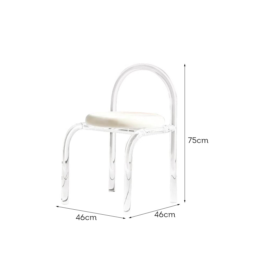 LIVARA DC1080 Minimalist Modern Acrylic Chair Material Dining Style