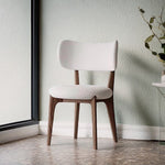 LIVARA DC1084 Lamb Wood Solid Chair Dining Fabric Fleece Frame