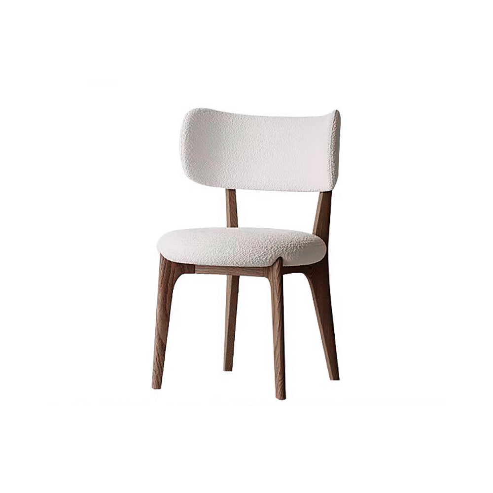 LIVARA DC1084 Lamb Wood Solid Chair Dining Fabric Fleece Frame