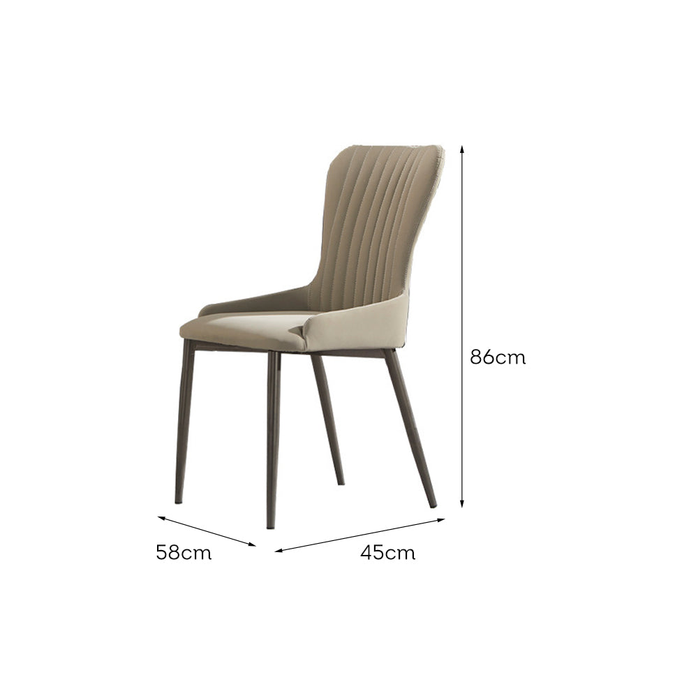 LIVARA DC1095 Fabric Soft Leather Faux Dining Chair Padded Cushion