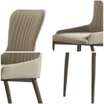 LIVARA DC1095 Fabric Soft Leather Faux Dining Chair Padded Cushion