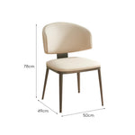 LIVARA DC1101 Carbon Steel Chair Faux Dining Fabric Leather Legs