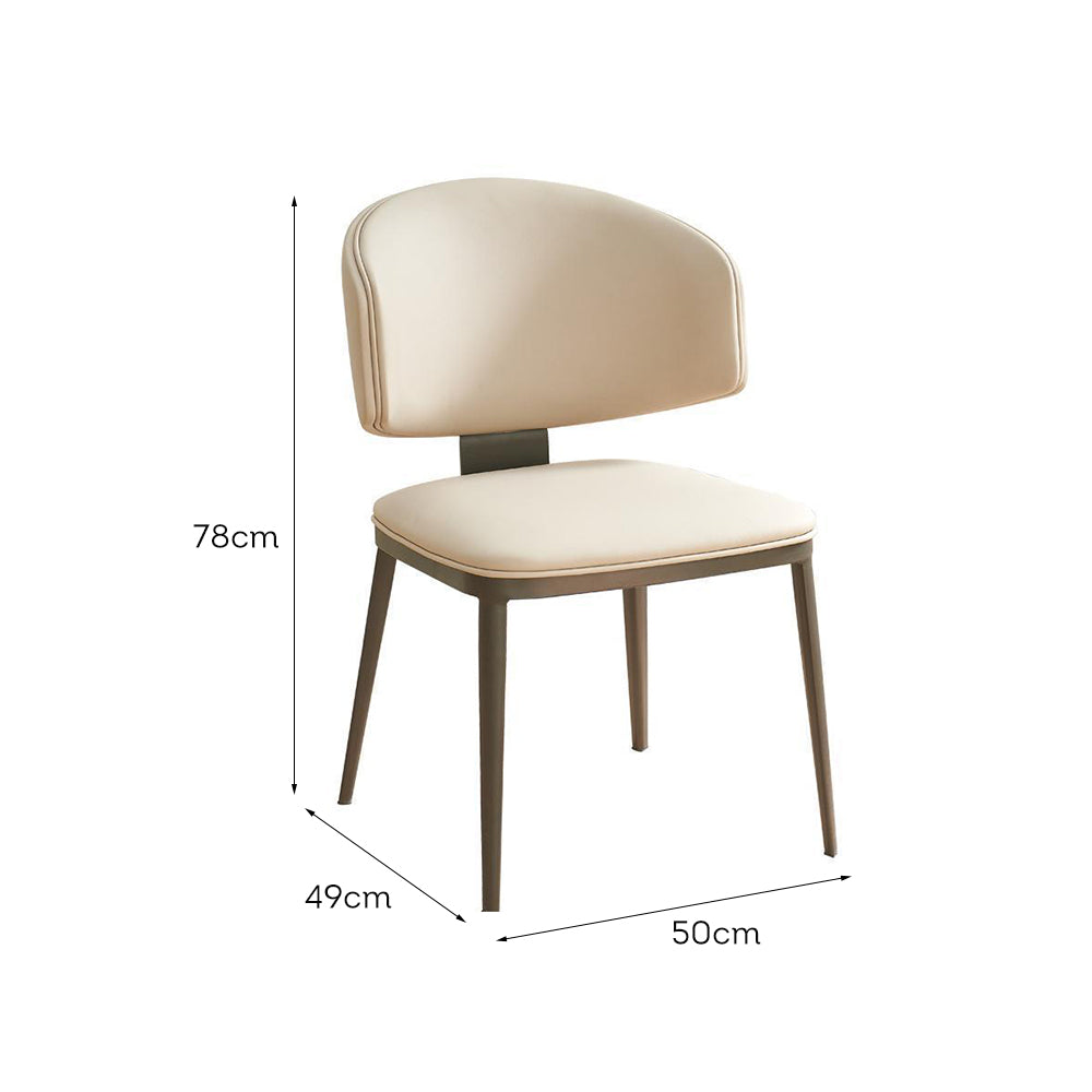 LIVARA DC1101 Carbon Steel Chair Faux Dining Fabric Leather Legs