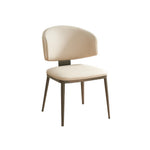 LIVARA DC1101 Carbon Steel Chair Faux Dining Fabric Leather Legs