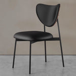 LIVARA DC1106 Dining Chair Faux Steel Fabric Leather Carbon Legs