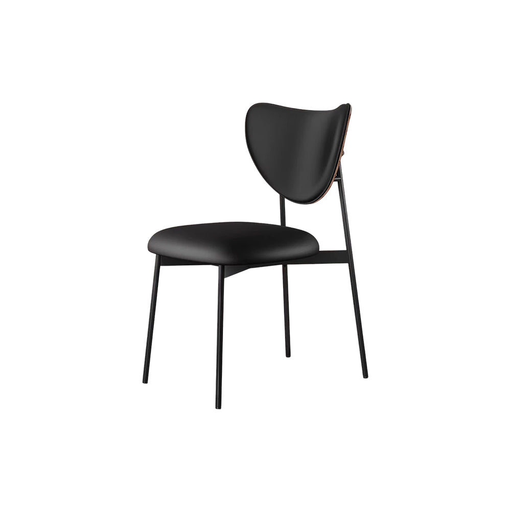 LIVARA DC1106 Dining Chair Faux Steel Fabric Leather Carbon Legs