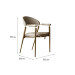 LIVARA DC1109 Fabric Steel Stainless Dining Chair Faux Leather Legs