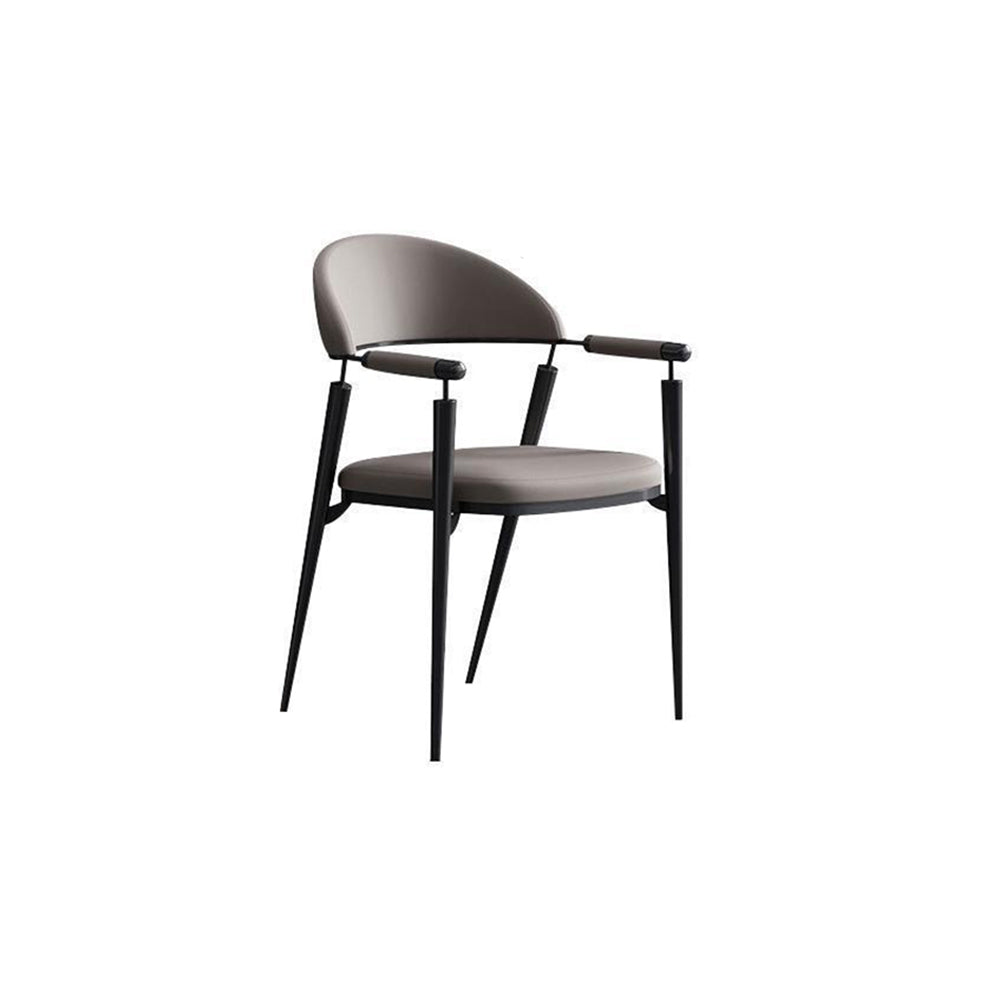 LIVARA DC1109 Fabric Steel Stainless Dining Chair Faux Leather Legs