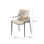 LIVARA DC1115 Faux Stainless Steel Fabric Chair Leather Dining Legs