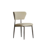 LIVARA DC1116 Carbon Faux Leather Fabric Steel Dining Chair Legs