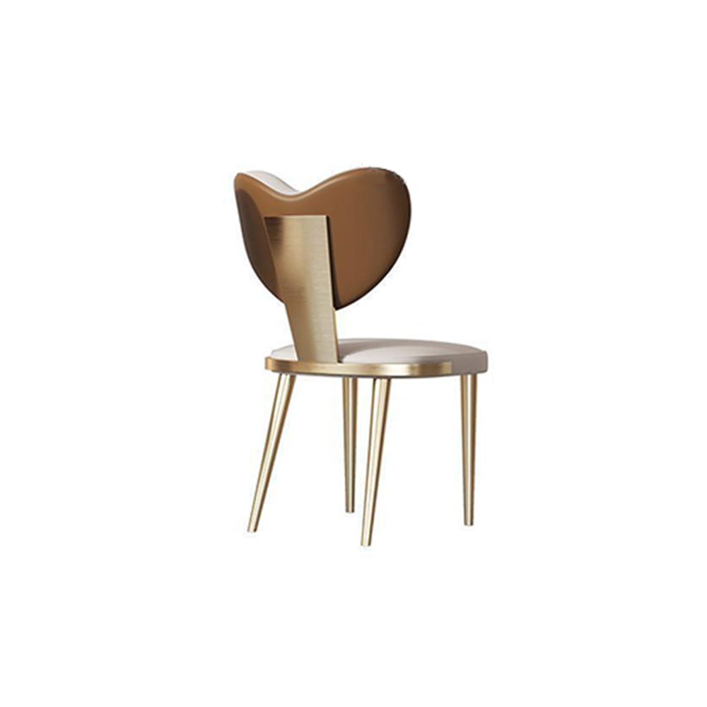 LIVARA DC1117 Fabric Dining Steel Faux Stainless Chair Leather Legs