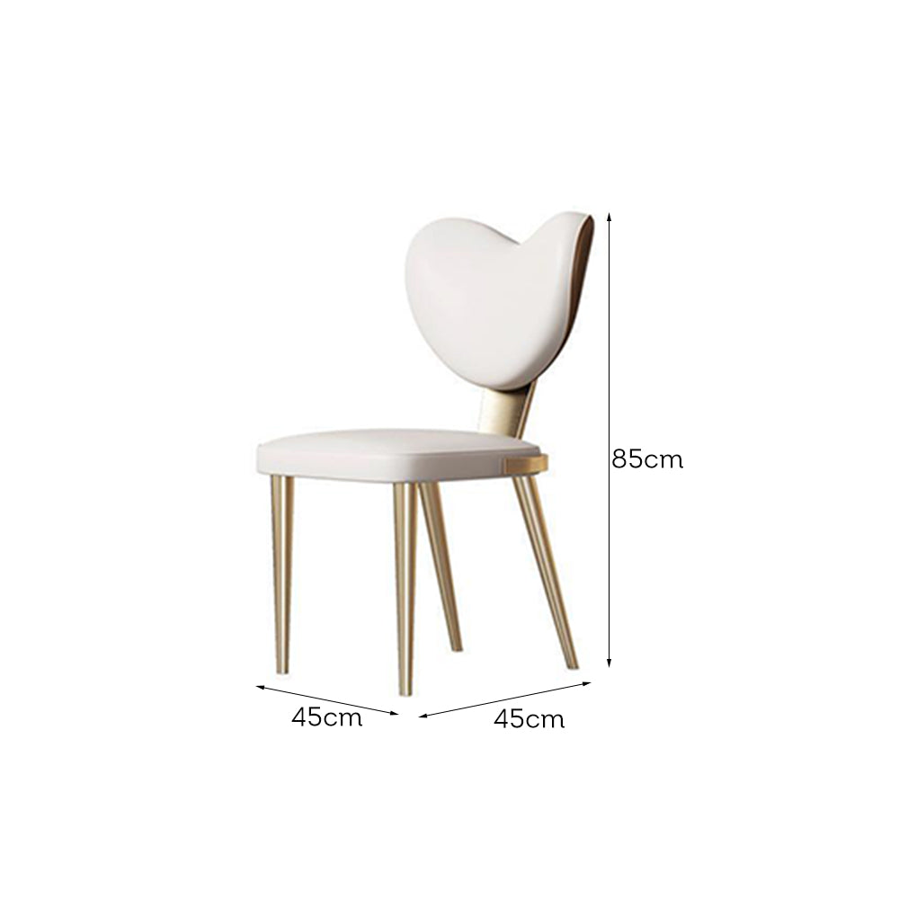 LIVARA DC1117 Fabric Dining Steel Faux Stainless Chair Leather Legs