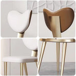 LIVARA DC1117 Fabric Dining Steel Faux Stainless Chair Leather Legs
