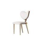 LIVARA DC1117 Fabric Dining Steel Faux Stainless Chair Leather Legs