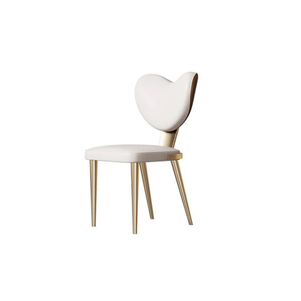 LIVARA DC1117 Fabric Dining Steel Faux Stainless Chair Leather Legs