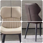 LIVARA DC1118 Carbon Leather Steel Dining Faux Fabric Chair Legs