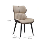 LIVARA DC1118 Carbon Leather Steel Dining Faux Fabric Chair Legs