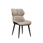 LIVARA DC1118 Carbon Leather Steel Dining Faux Fabric Chair Legs